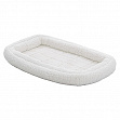 MidWest Double Bolster - Лежанка с двойным бортом для собак и кошек флисовая, белая