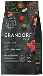 Grandorf Fresh Lamb & Sweet Potato Sterilised (38/11) - Беззерновой корм с живыми пробиотиками ягненок с бататом для стерилизованных и пожилых кошек